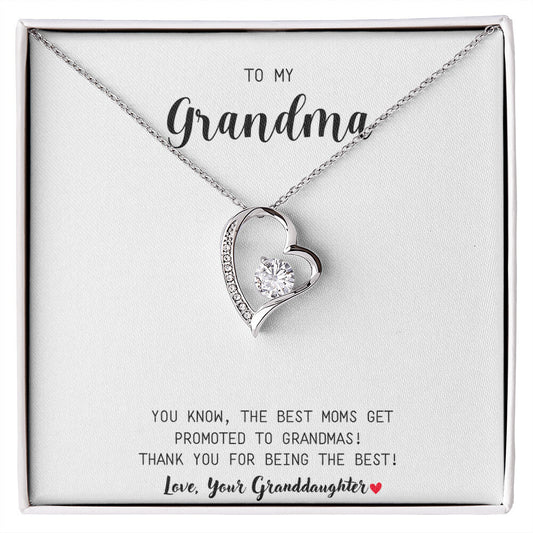 To My Mom Gift For Grandma Granddaughter Necklace