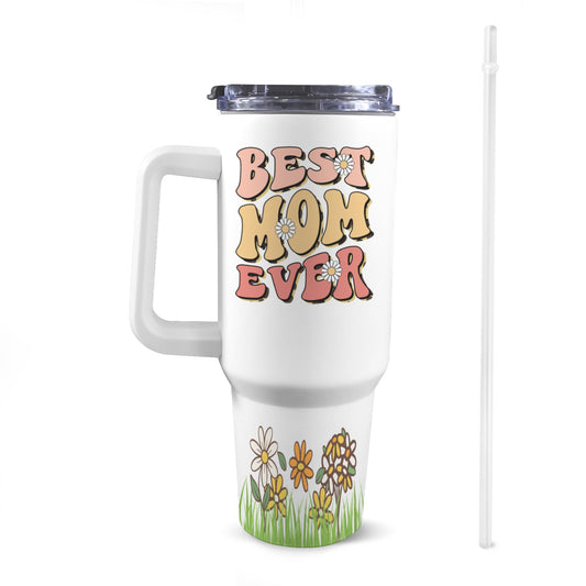 Mothers Day Gifts For Mom - Best Mom Ever Tumbler With Handle 40oz, Mom Coffee Tumbler, Mama Tumbler, Momma Gifts, Mom Birthday Present, Mama Cup, Mothers Day Gifts Tumbler, Best Mom Gifts, Mom Cups